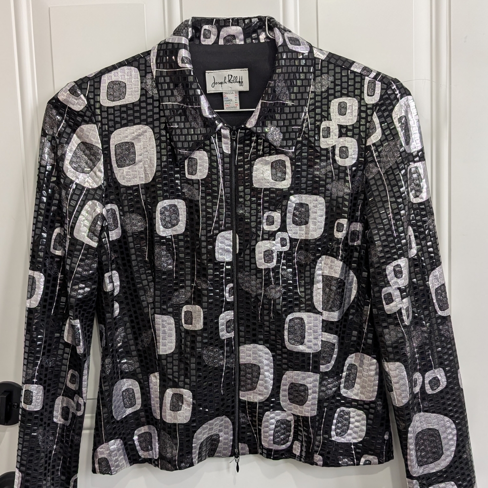 Joseph Ribkoff Monochrome Geometric Blazer